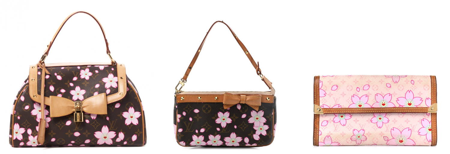 Louis vuitton bag with smiling 2025 flowers